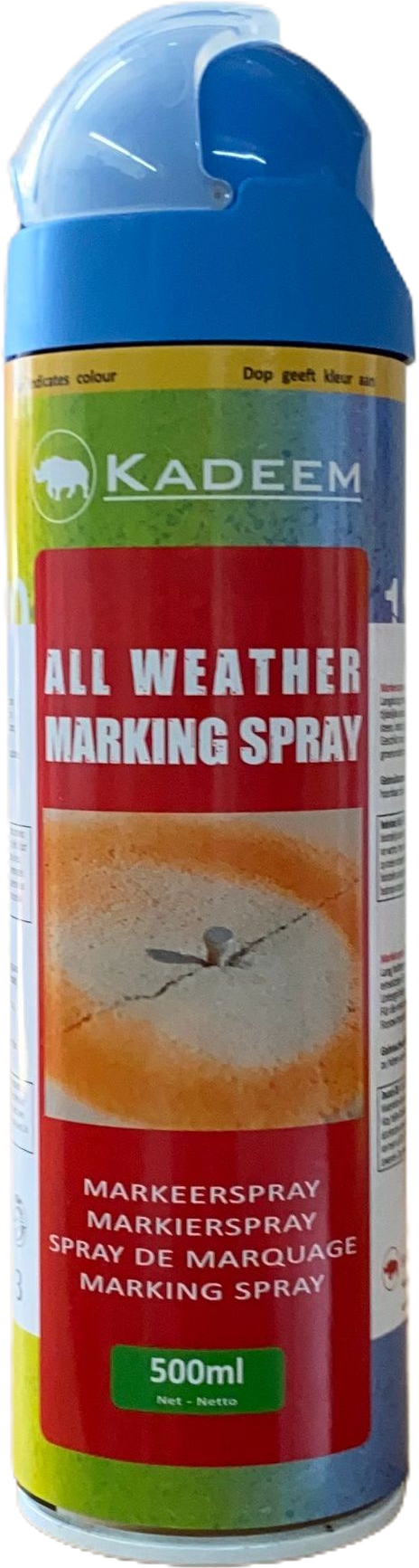 Kadeem Markeerspray All Weather 500ml Fluor Blauw