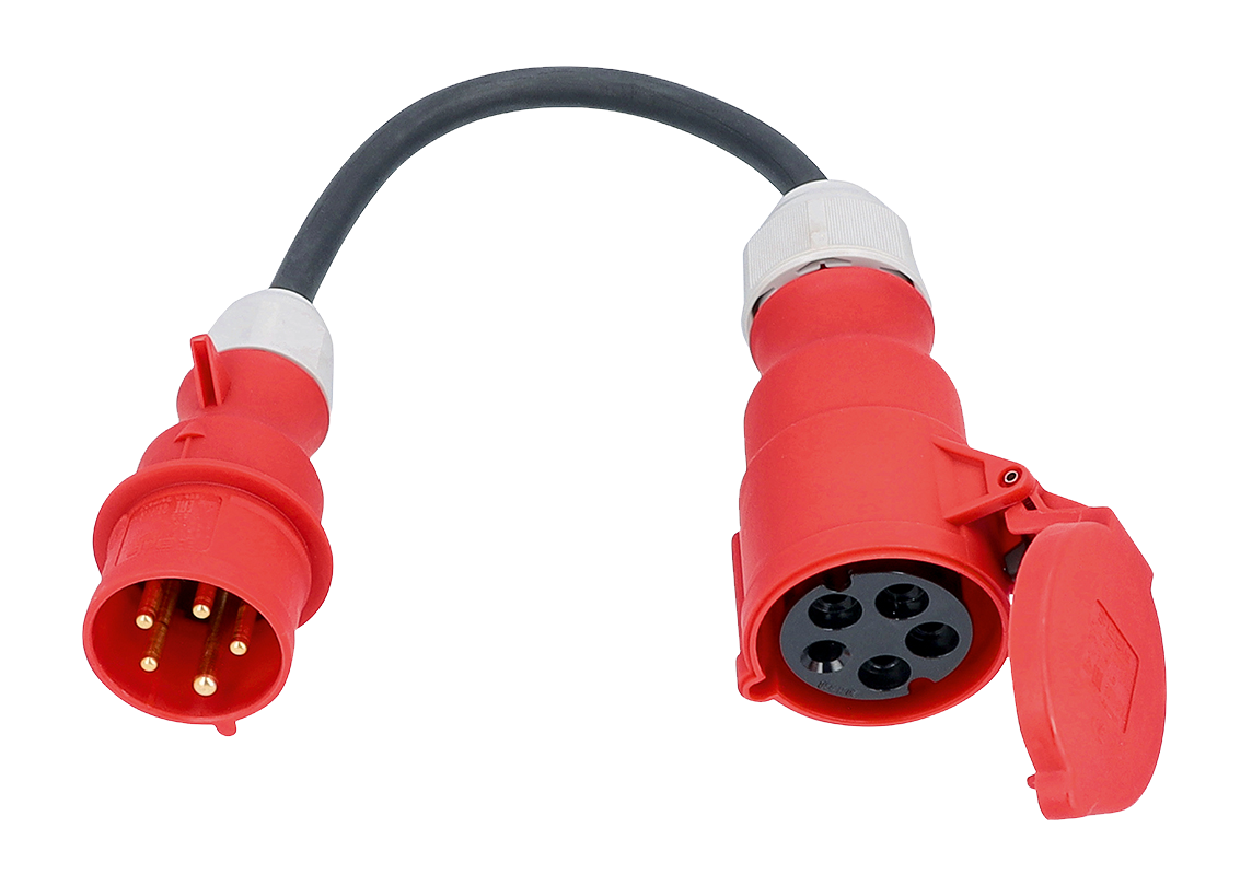 Schwabe Adapterkabel E6 H07RN-F 5G2.5 CEE 400V/16A 5-polig-CEE 400V/32A 5-polig IP44 0,3m