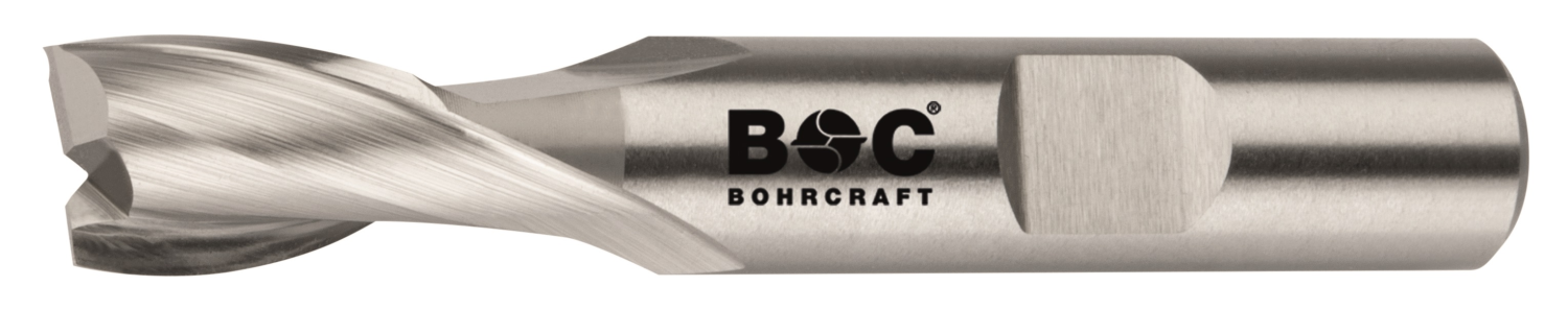 BC PP Spiebaanfrees DIN 327 HSS-E Co 8%, kort, Z2, Type N 4,5 mm Weldon DIN 1835 B