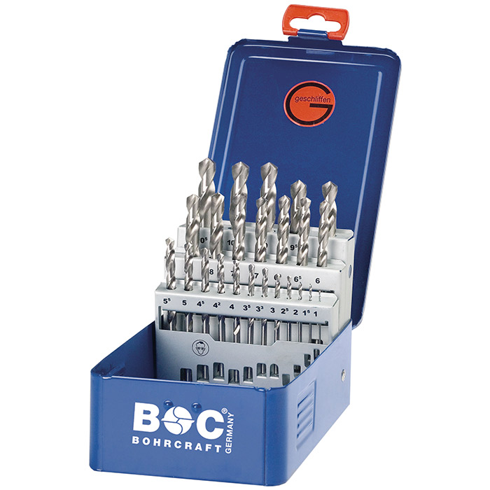 BC Spiraalborenset MG 24 DIN 338 HSS-G Type N Ø 1,0-10,5mm 24-delig