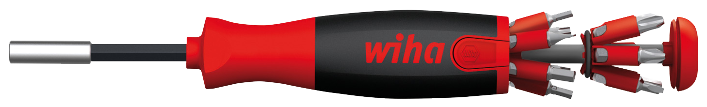 WIHA Schroevendraaier met Bitmagazijn LiftUp 25 magnetisch 1/4" 380302 SL/PH/PZ/TORX/IN