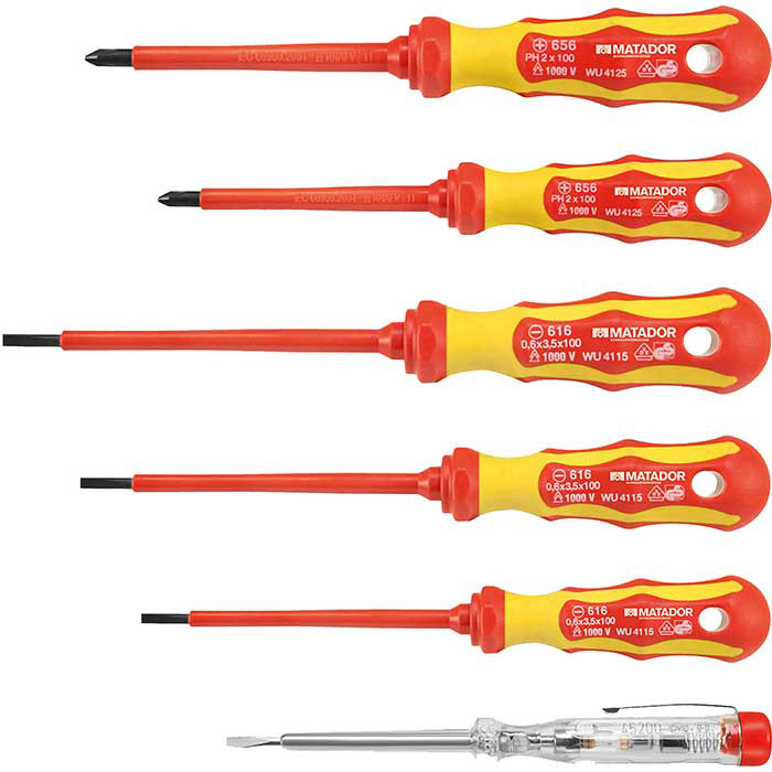 Matador Schroevendraaierset VDE SL/PH, 6-delig