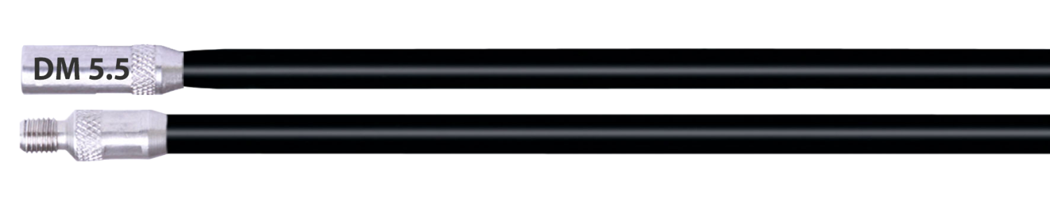 RUNPO Doorvoerstokken zwart 5,5mm 2 x 410mm