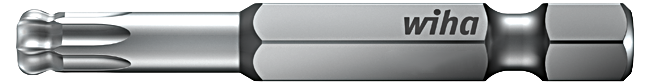 WIHA Professional Bit 1/4" E6,3 TORX Kogelkop 7045BE T30x50