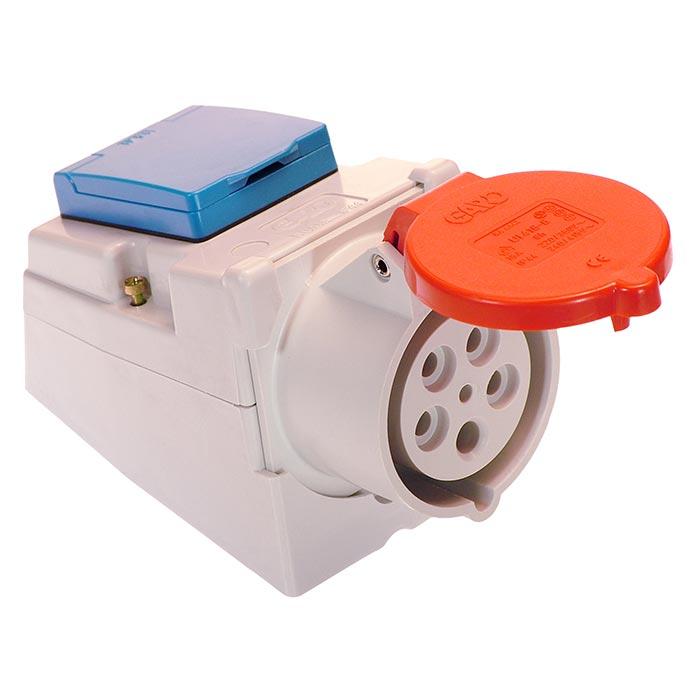 Schwabe CEE Combi-wandcontactdoos opbouw 400V/16A  IP44 5-polig
