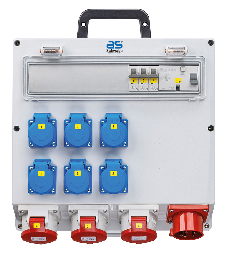 Schwabe CEE Stroomverdeler FIXO 2 MAX 400V/16A IP44