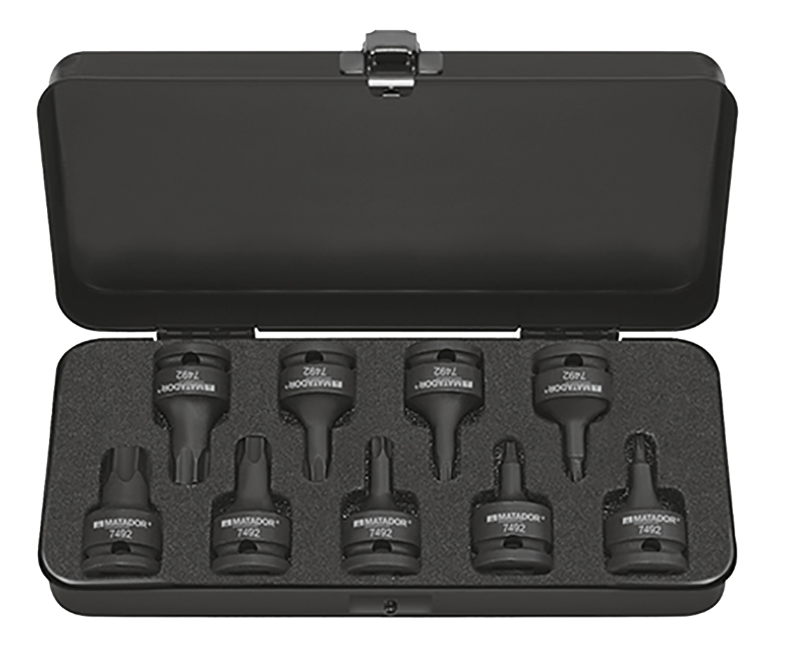 Matador 1/2" Krachtdoppenset TORX T25-70, 9-delig