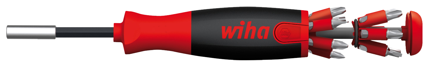 WIHA Schroevendraaier met Bitmagazijn LiftUp 25 magnetisch 1/4" 380302 SL/PH/PZ/TORX