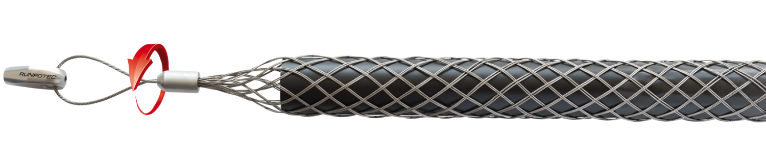 RUNPO RVS Kabeltrekkous met RTG6/12 schroefdraad en trekoog 40-50mm