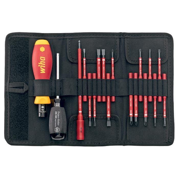 WIHA Momentschroevendraaierset TorqueVario®-S electric 1000V VDE 2872 T18 - SL/PZ/TORX, 19-delig