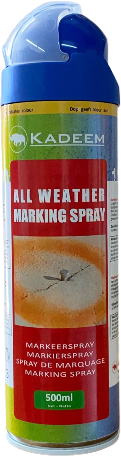 Kadeem Markeerspray All Weather 500ml Blauw