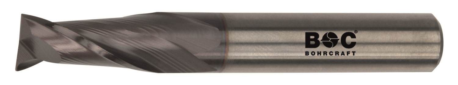 BC PP VHM Spiebaanfrees Z2, kort, Type N, AlTiN 8,0 mm cil. schacht DIN 6535 HA in BC-Verp.